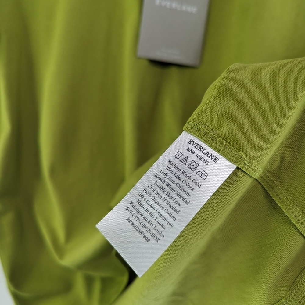 Everlane T Shirt Women Yellow Green Crew Neck Box Cut Tee Organic Cotton - Picture 10 of 12